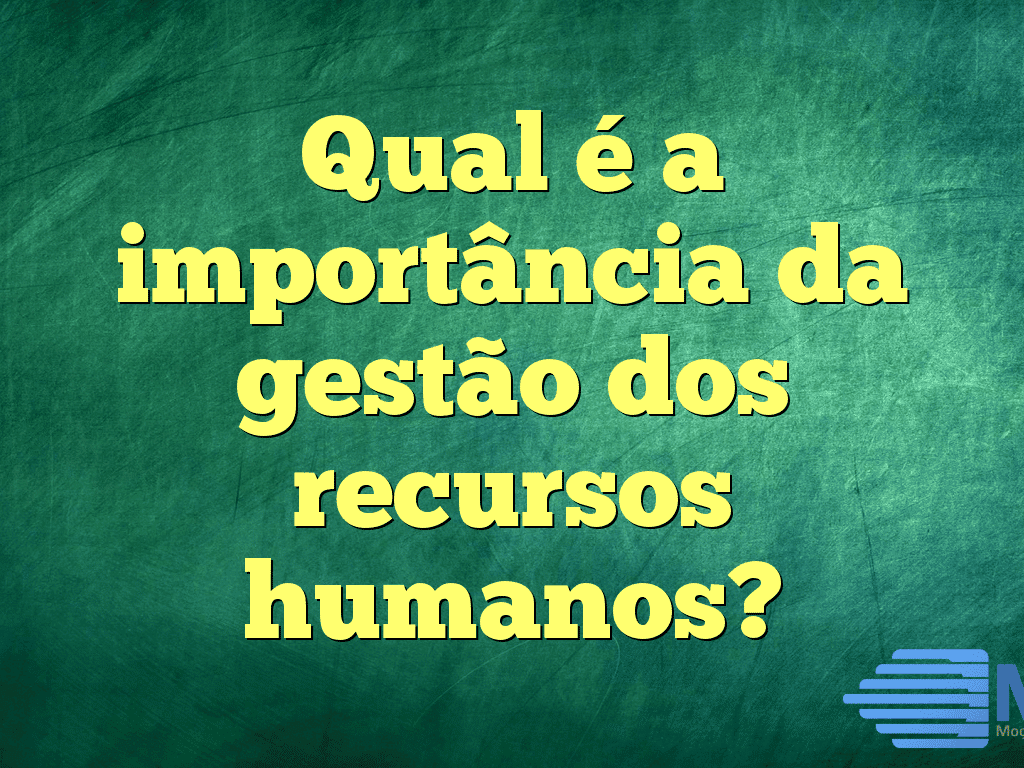 Qual é a importância da gestão dos recursos humanos?