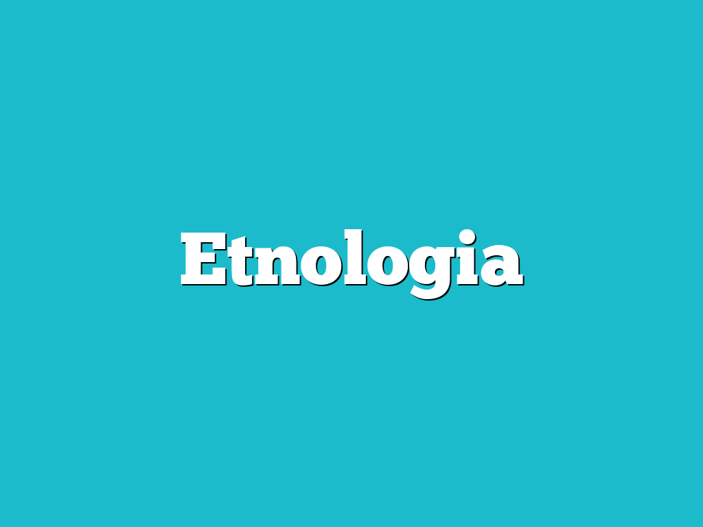 Etnologia