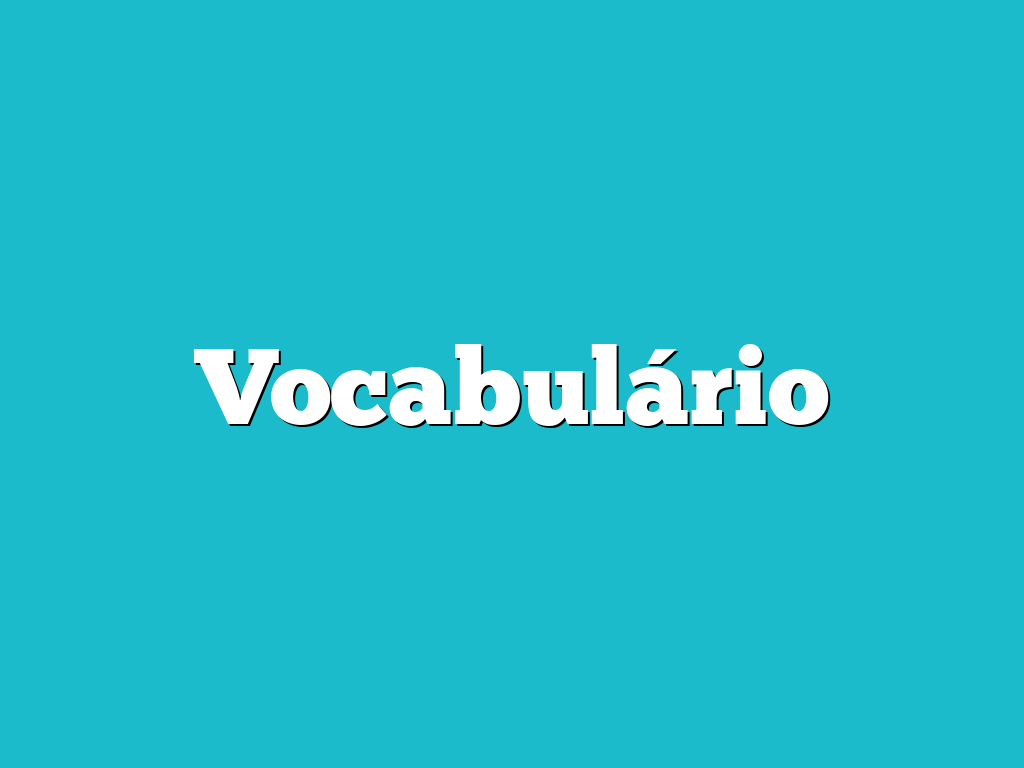 Vocabulário