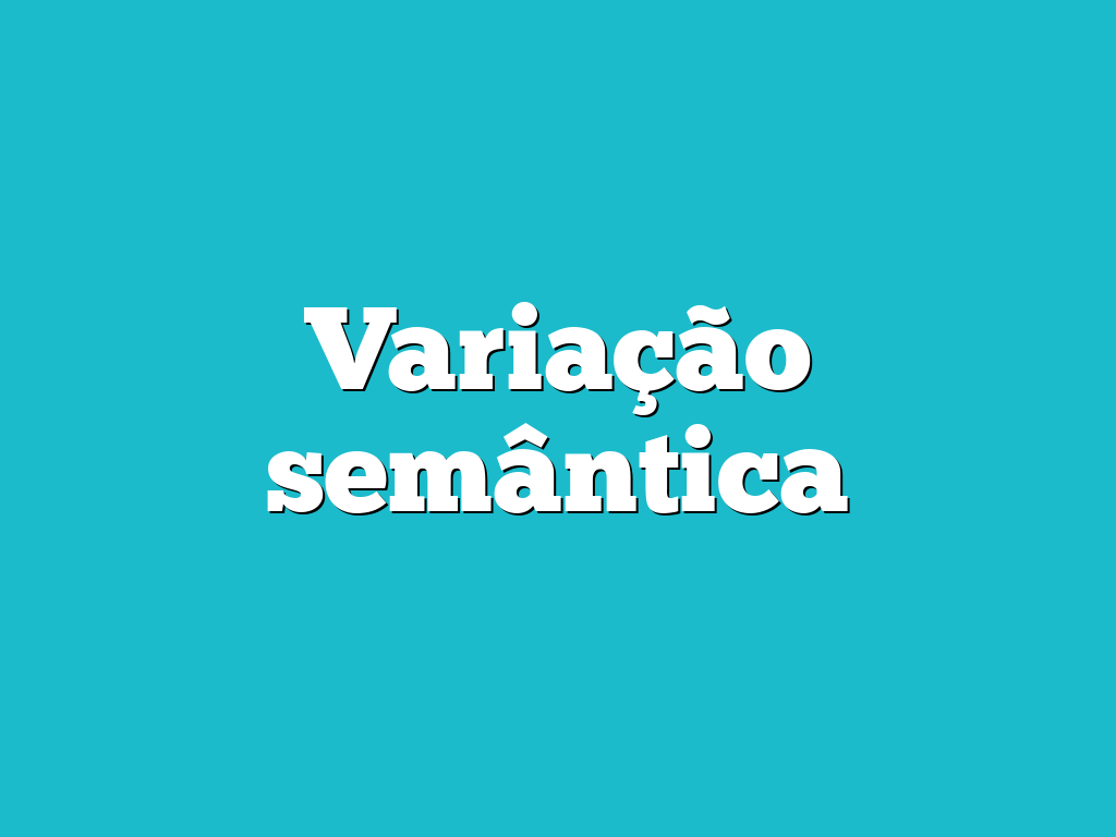 Variação semântica