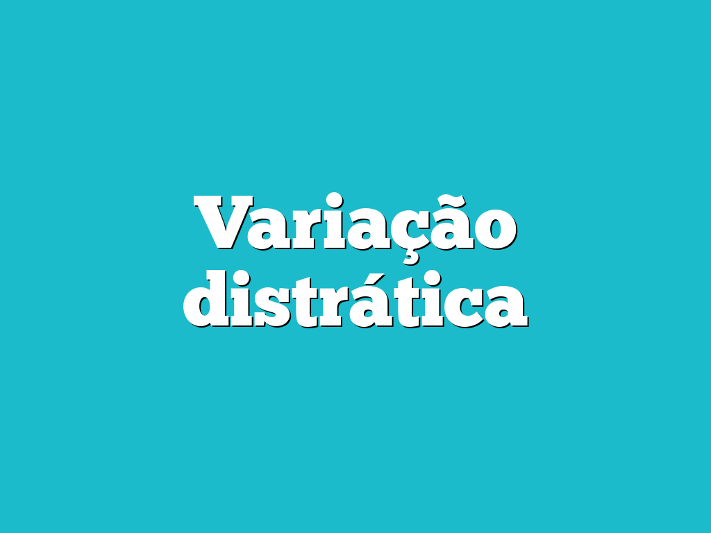 Variação distrática
